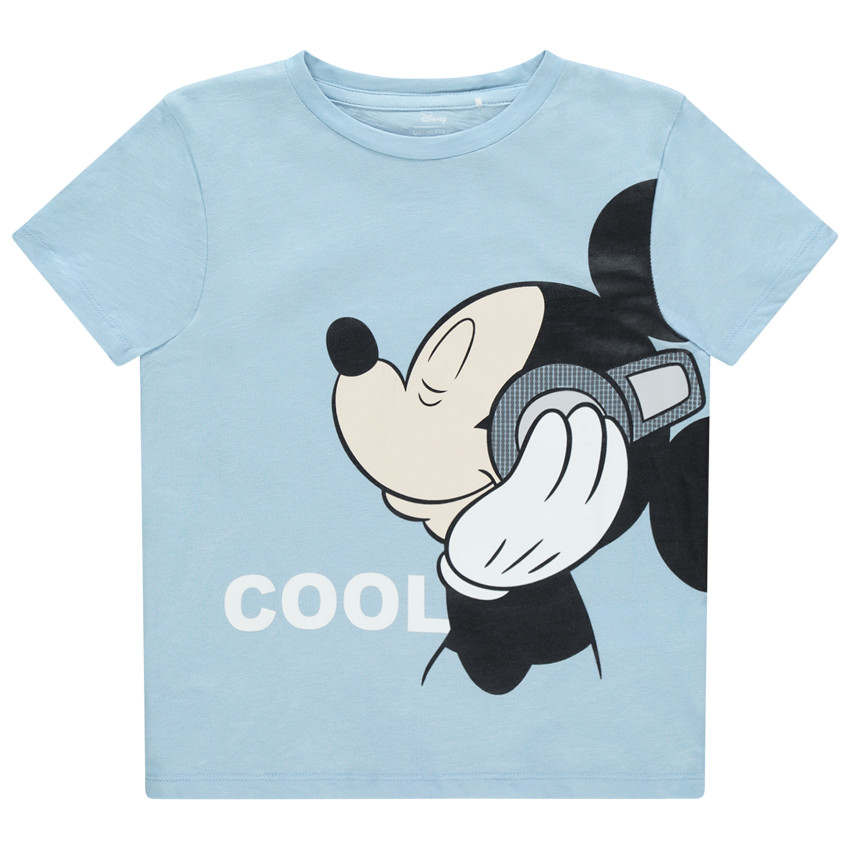 T-shirt manches courtes en coton print Mickey Disney 