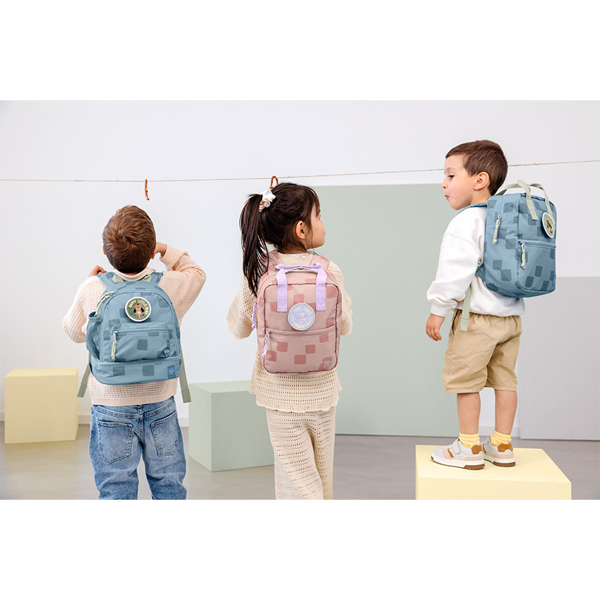 Sac à dos enfant Mini Pattern carré Party Bleu 