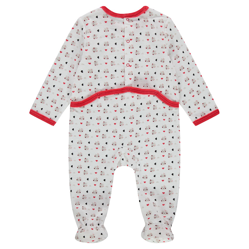 Lot de 2 dors-bien en velours uni / imprimé avec motif chats 