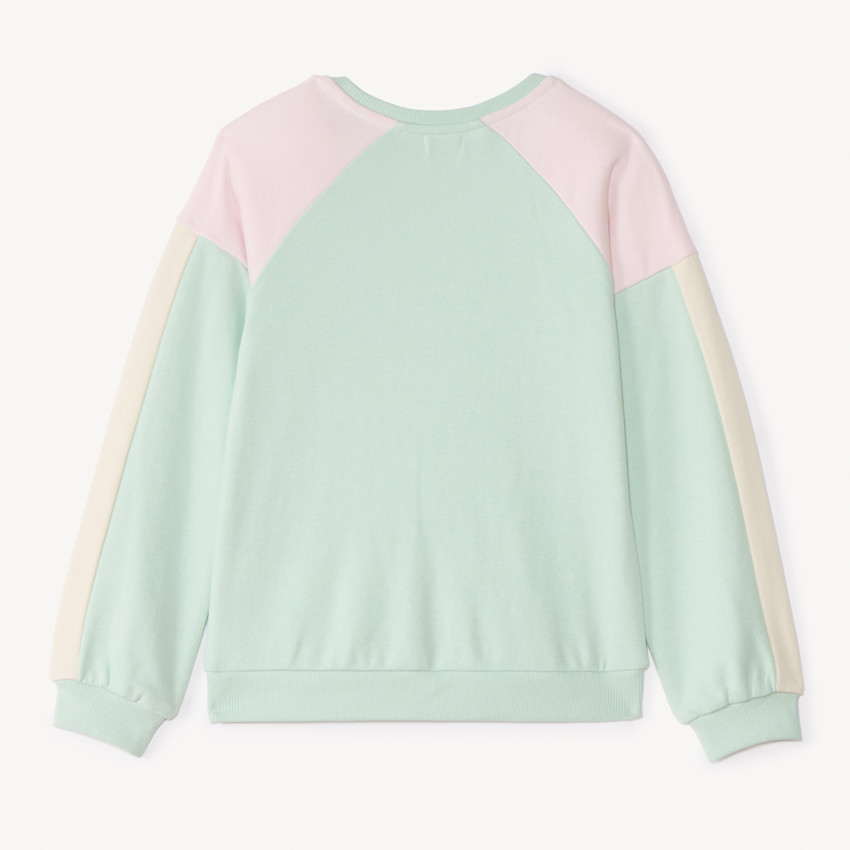Sweat molleton effet color block pour fille 