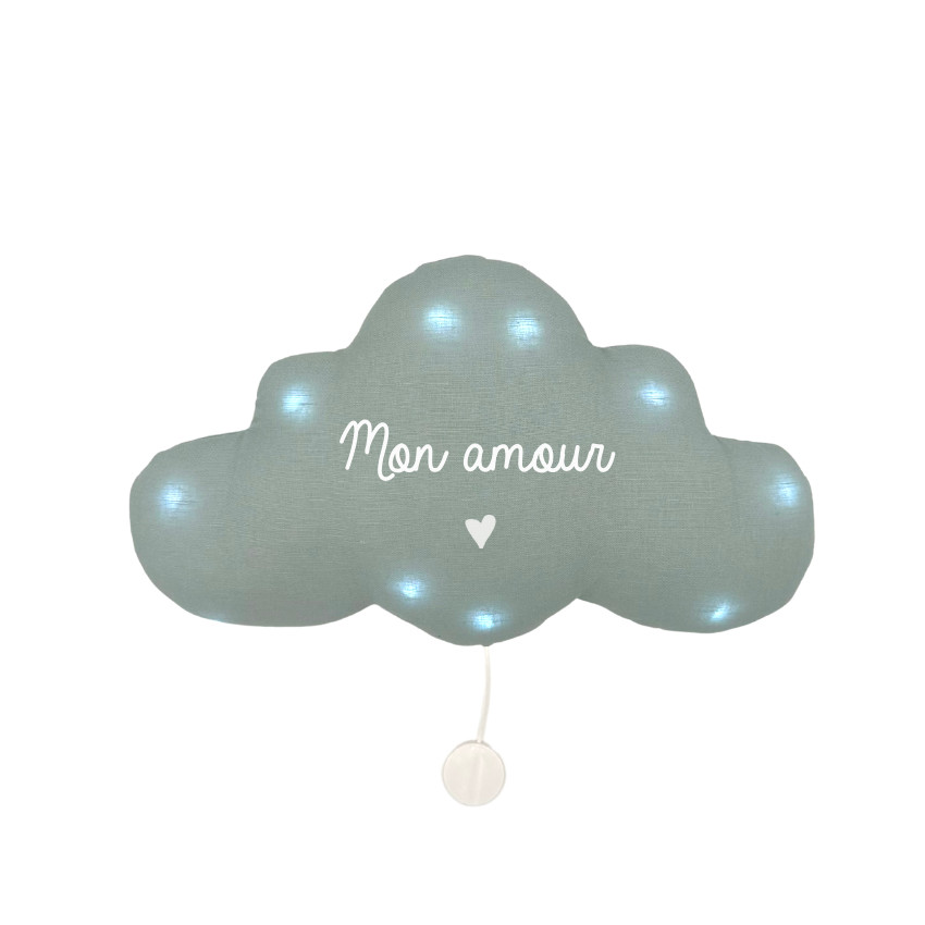 Veilleuse musicale "Mon amour" - Menthe 