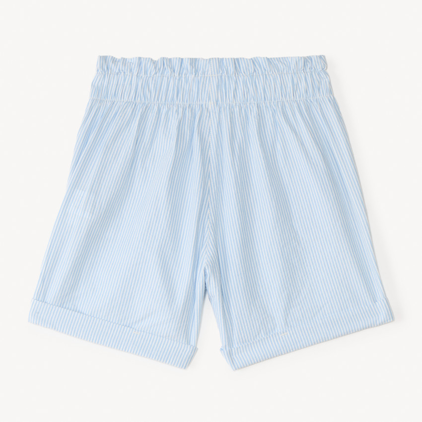 Short évasé en seersucker rayé pour fille 