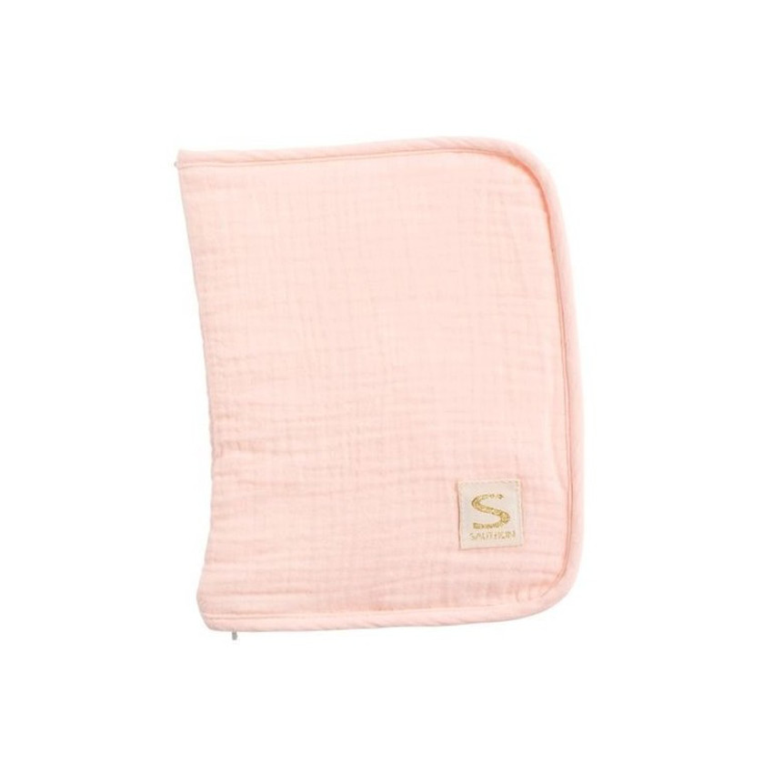 Protège carnet de santé en double gaze uni pétale