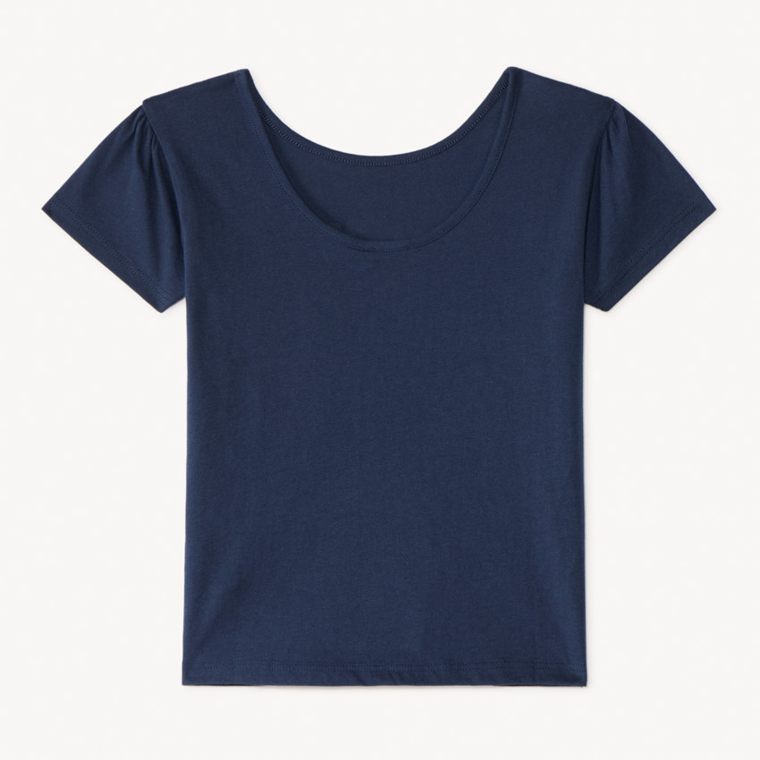 T-shirt manches courtes avec fleurs en broderie et sequins pour fille 