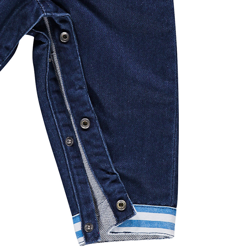 Salopette longue en molleton effet jeans 