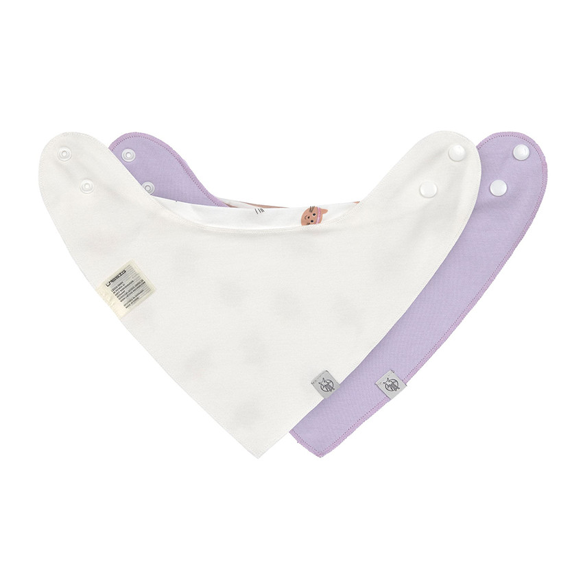 Lot de 2 bavoirs Bandana imperméable Tiny Team Cat 