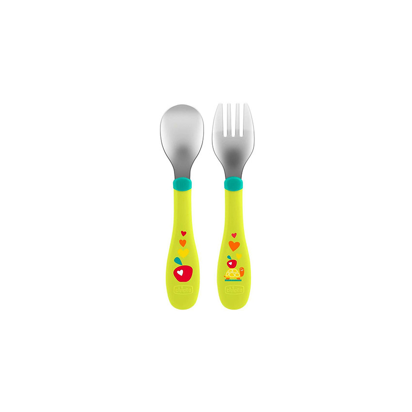 Mes premiers couverts avec bouts inox 18M+ - Vert 