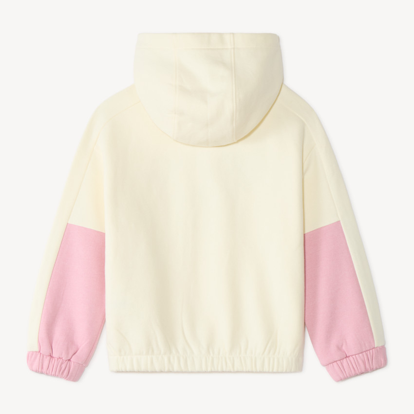 Sweat à capuche fille effet colorblock 