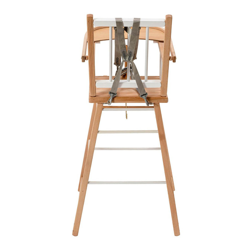 Chaise-haute traditionnelle André hybride blanc - Blanc (Combelle) - Image 1