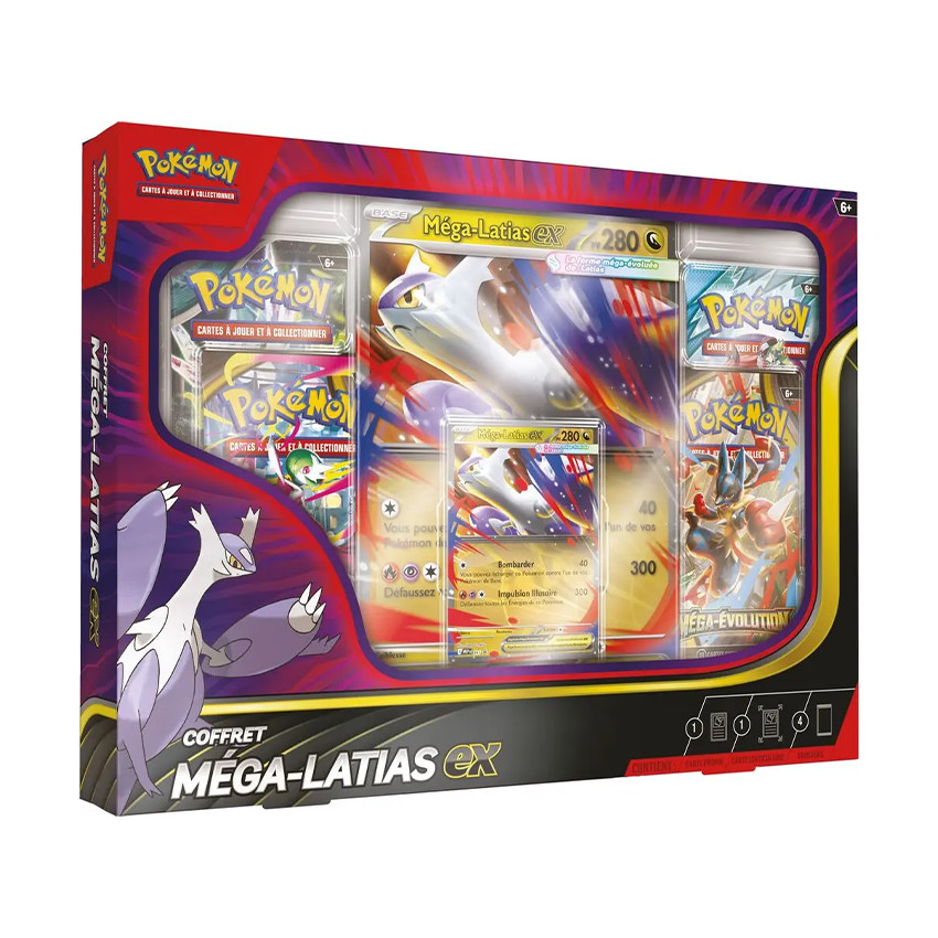 Coffret Pokémon 4 boosters Méga-Latias EX 