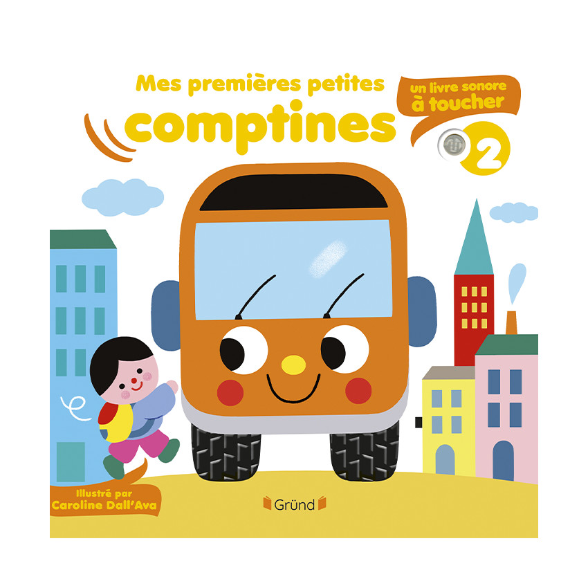 Livre sonore à toucher "Mes premières petites comptines 2" 