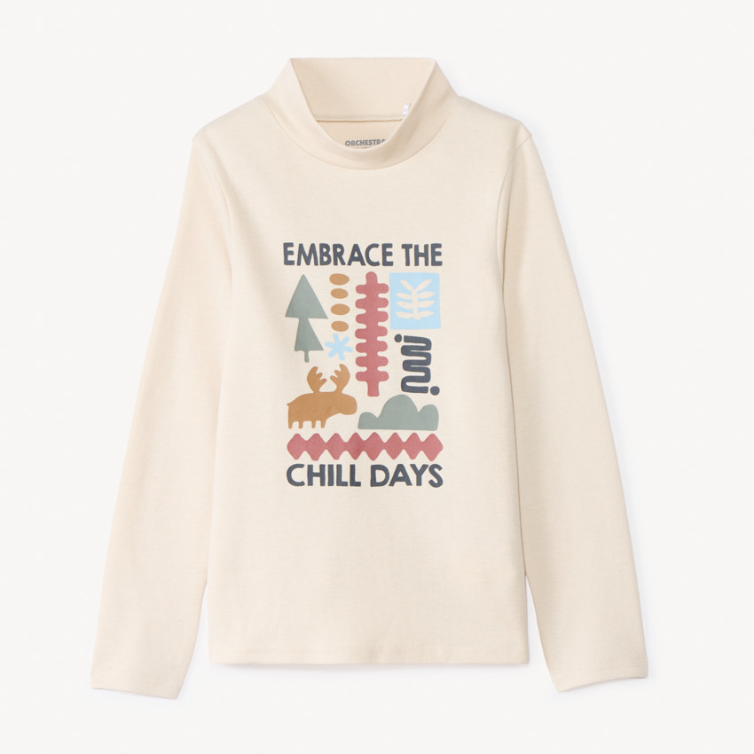 Sous-pull printé à col montant pour garçon