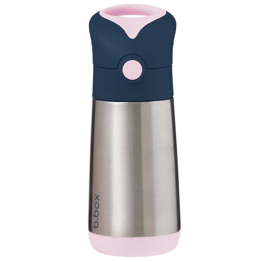 Gourde Isotherme Enfant 500 Ml – Acier Inox 316, Sans BPA, Avec Paille Et Poignée (rose)