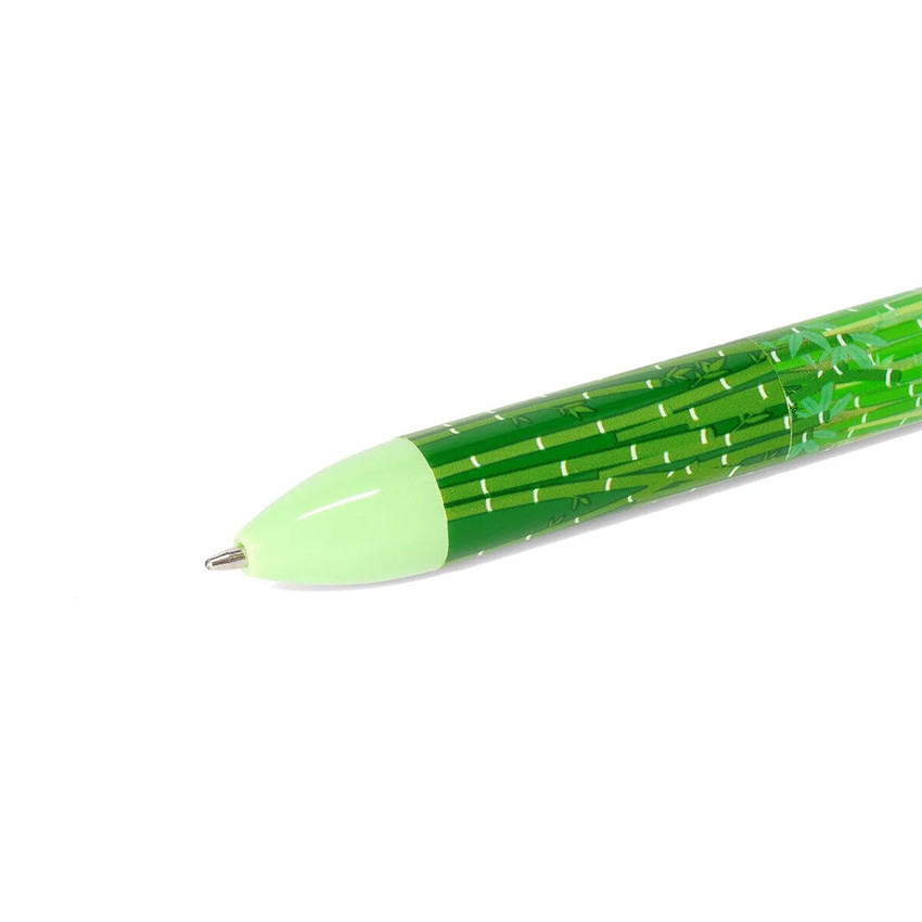 Stylo à bille 2 couleurs noir/vert Click&Clack panda 