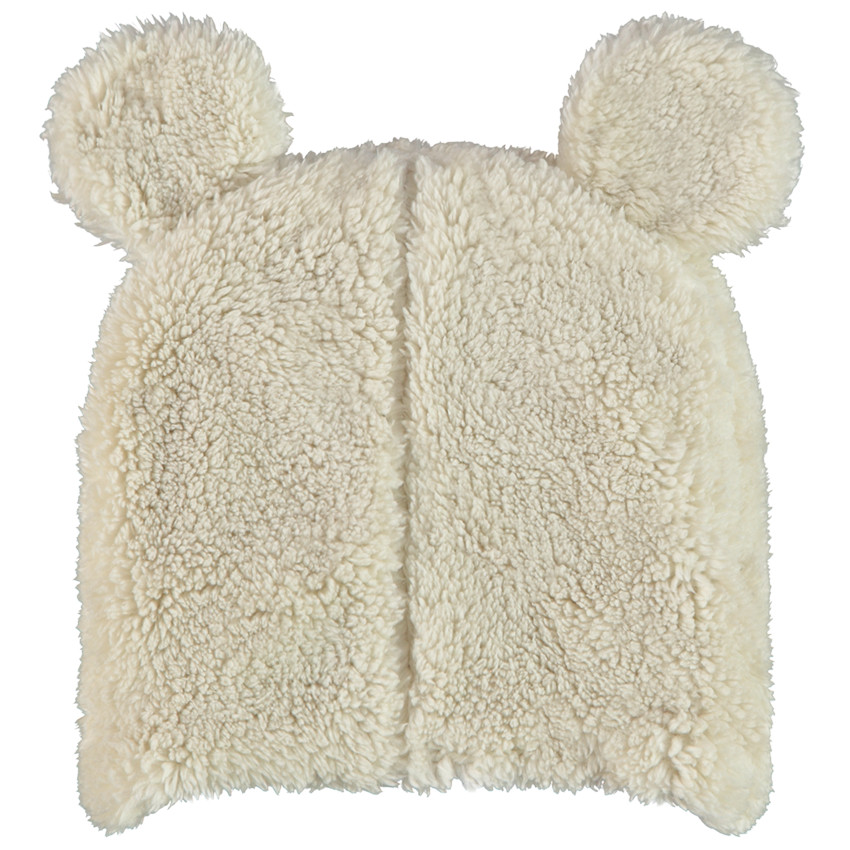 Bonnet ludique ourson en sherpa pour bébé 