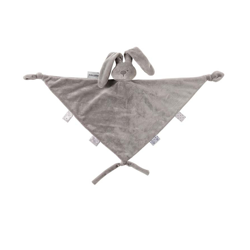 Doudou Lapidou Maxi Marionnette en tissu recyclé – Gris Main Doudou Lapidou Maxi Marionnette en tissu recyclé – Gris