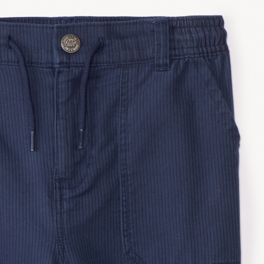 Pantalon en toile côtelé uni pour garçon  