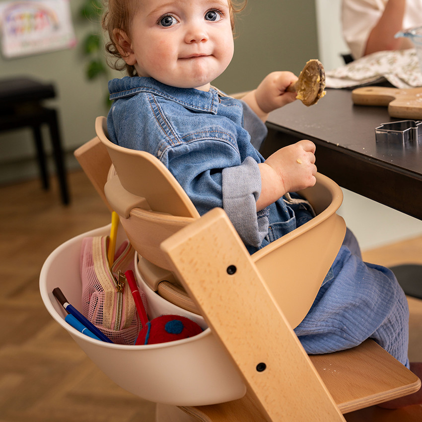 Chaise haute évolutive Tripp Trapp + Babyset et Newborn set - Bois naturel 