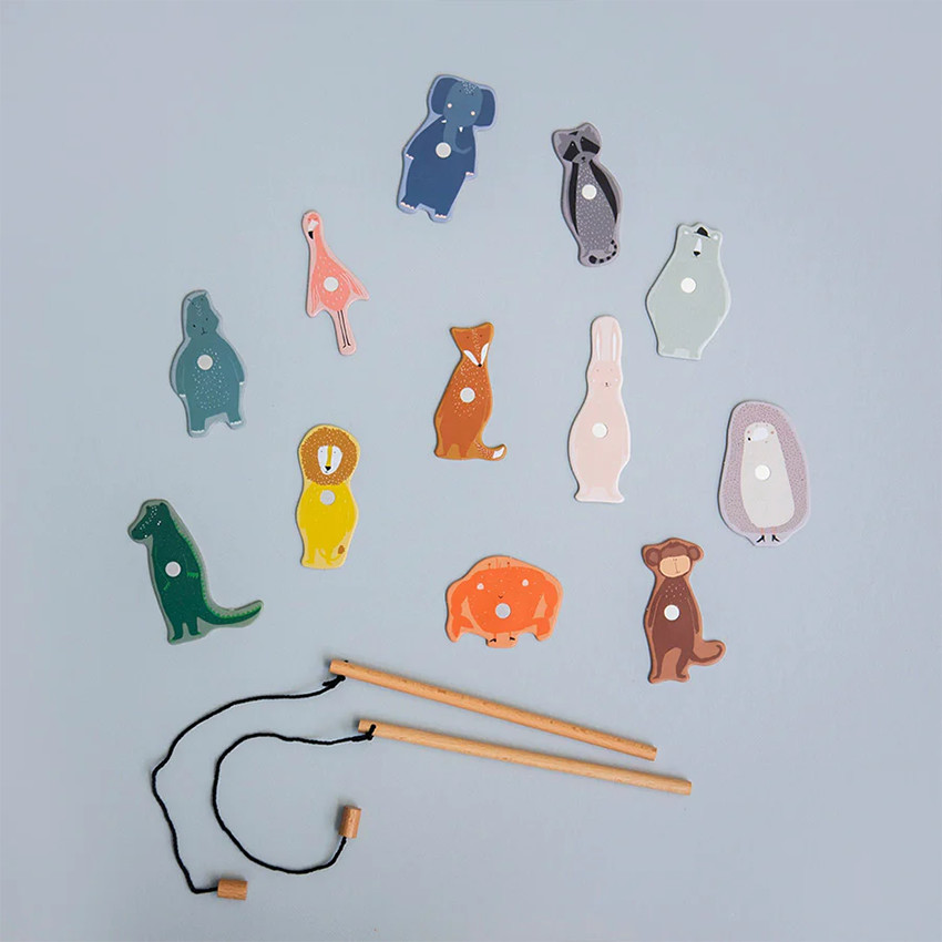Jeu de zoo éducatif avec animaux à repêcher  