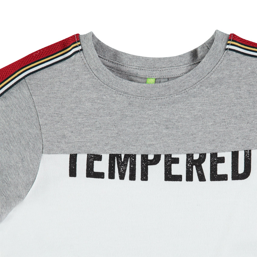 Tee-shirt manches courtes en jersey avec message printé 