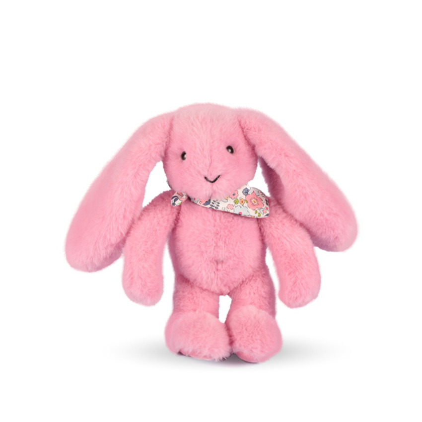 Petite peluche lapin fleurette grenadine 25 cm