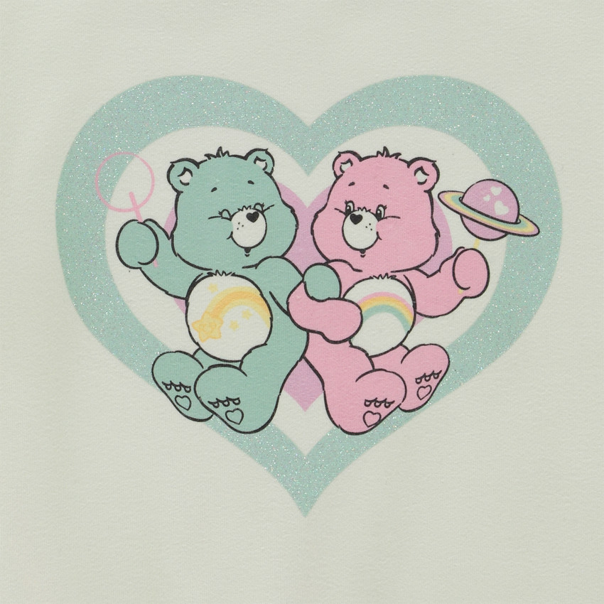 Sweat effet color block print pailleté Les Bisounours pour fille 