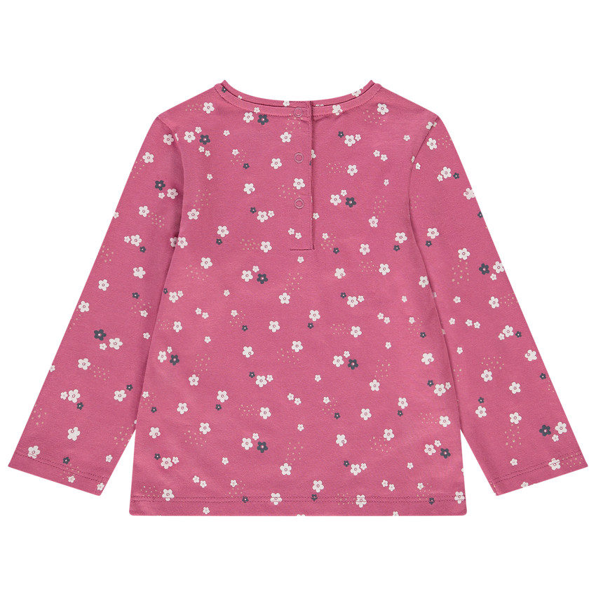 Lot de 4 t-shirts manches longues en coton pour bébé fille  