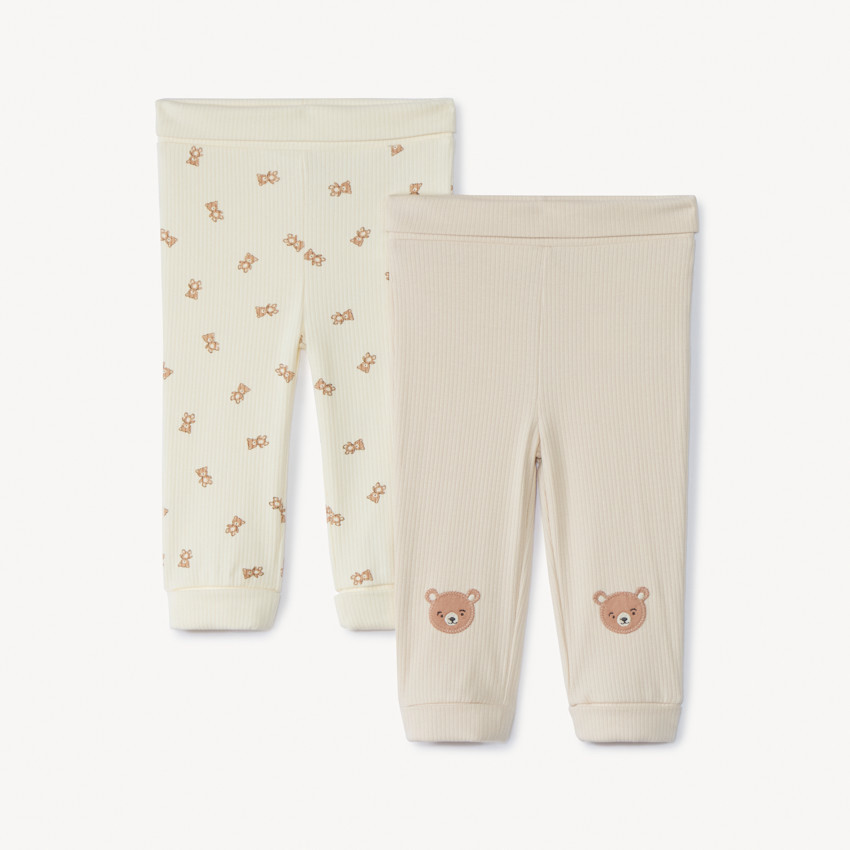 Lot de 2 caleçons évolutifs motifs oursons pour bébé 