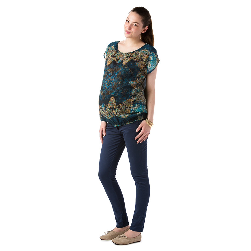 Top de grossesse imprimé cachemire 