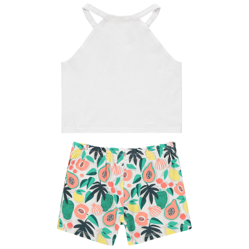 Ensemble avec débardeur print fruits et short imprimé all-over 