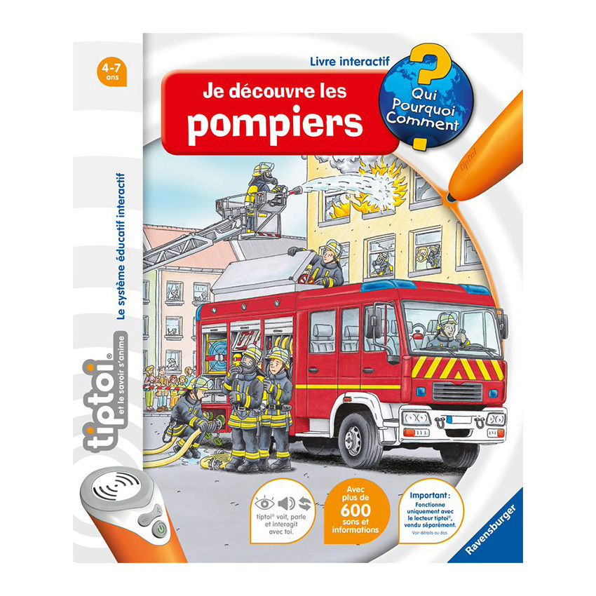 Jeux de Connaissances Tiptoi - Je Découvre Les Pompiers 