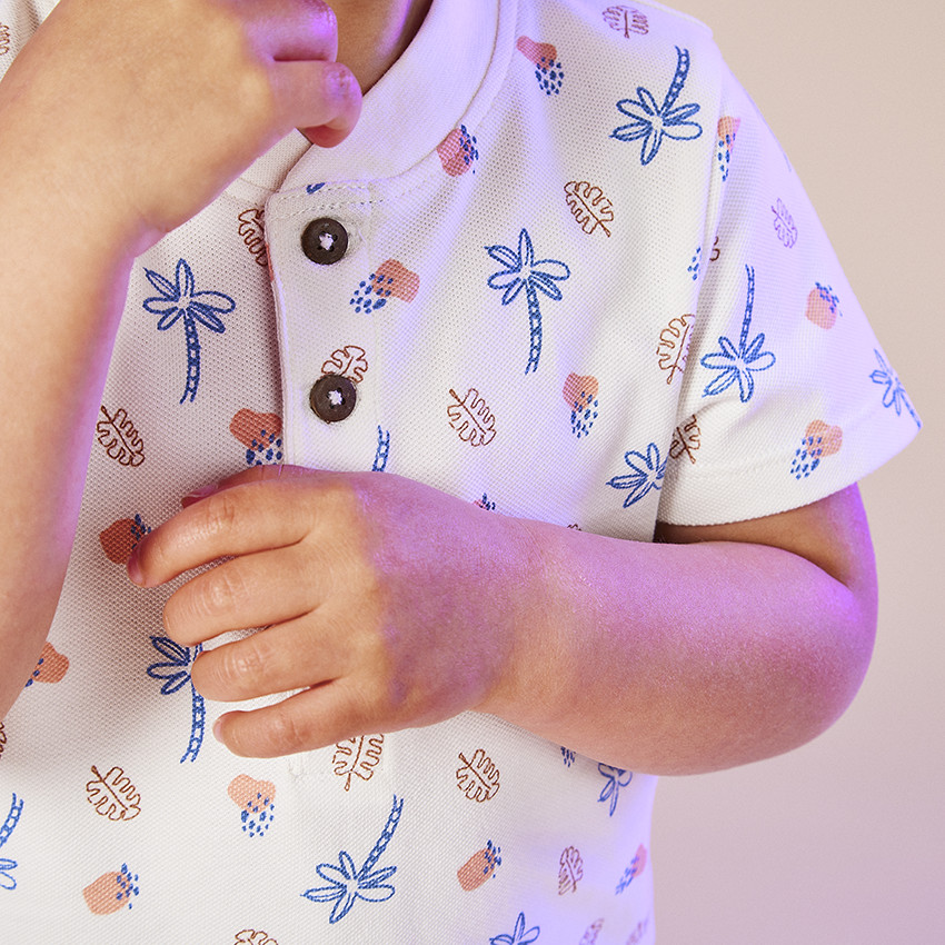 Polo manches courtes imprimé palmiers pour bébé garçon 