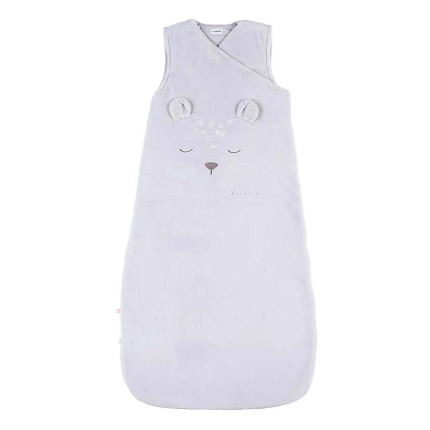 Gigoteuse sans manches en veloudoux Kendi 100 cm - Gris 