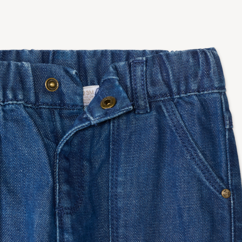 Jean large bébé garçon uni 