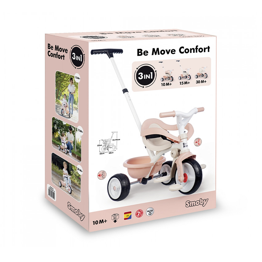 Tricycle 3 en 1 Be Move Confort rose 