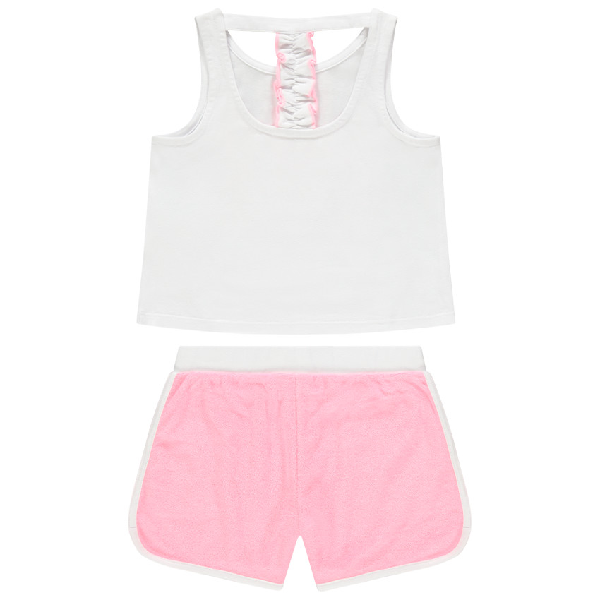 Ensemble avec débardeur print Minnie Disney et short en éponge 