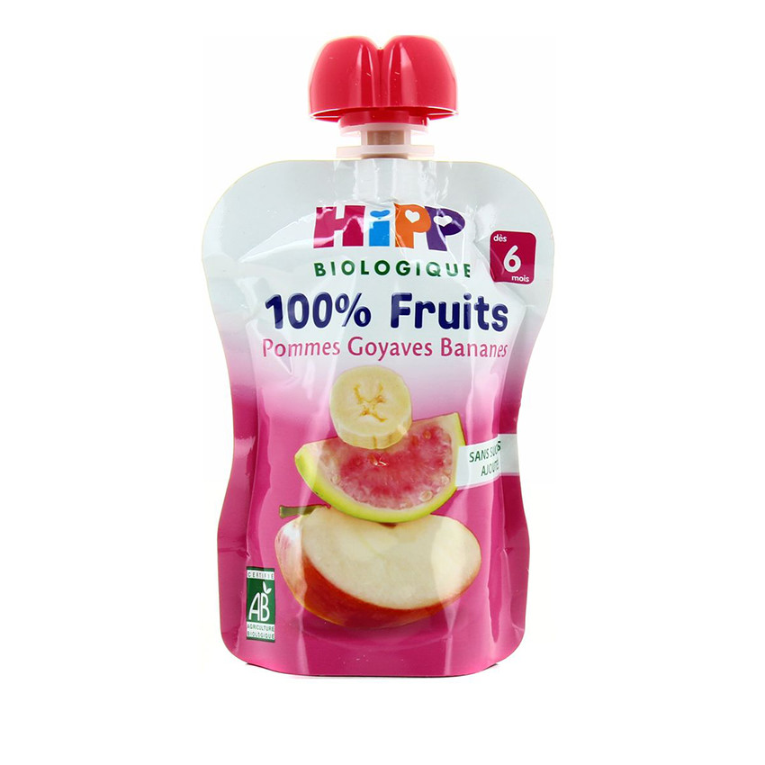 Compote pomme goyave banane bio 90g