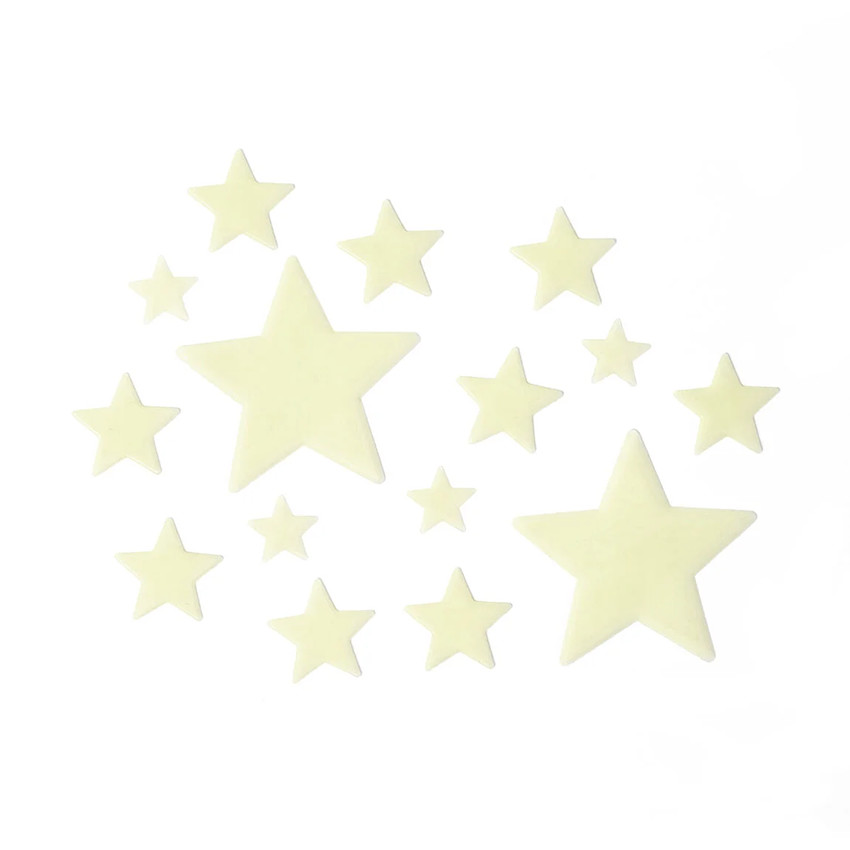 Lot de 24 étoiles phosphorescentes à coller 