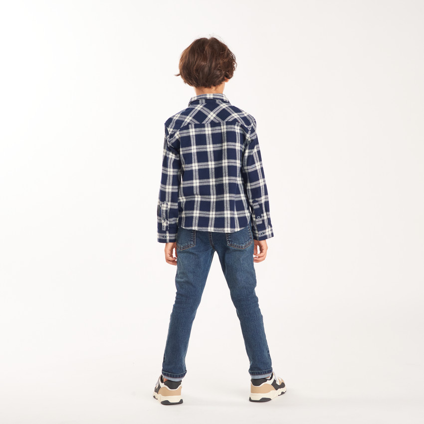 Chemise manches longues à carreaux garçon 