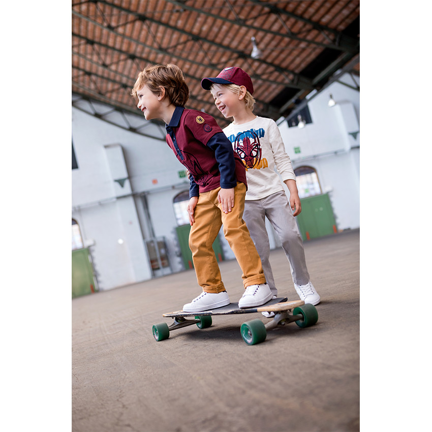 Polo manches longues effet 2 en 1 Marvel print Spiderman 