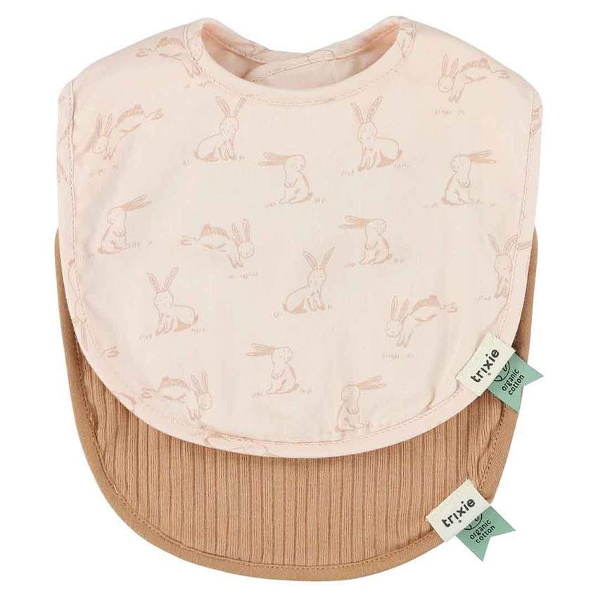 Bavoirs nouveau-né Rosy Rabbit 2pcs 