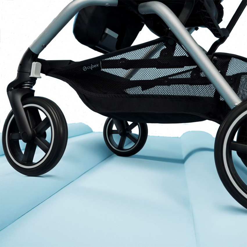 Poussette Eezy S Twist+ 2 châssis Silver - Ocean Blue 