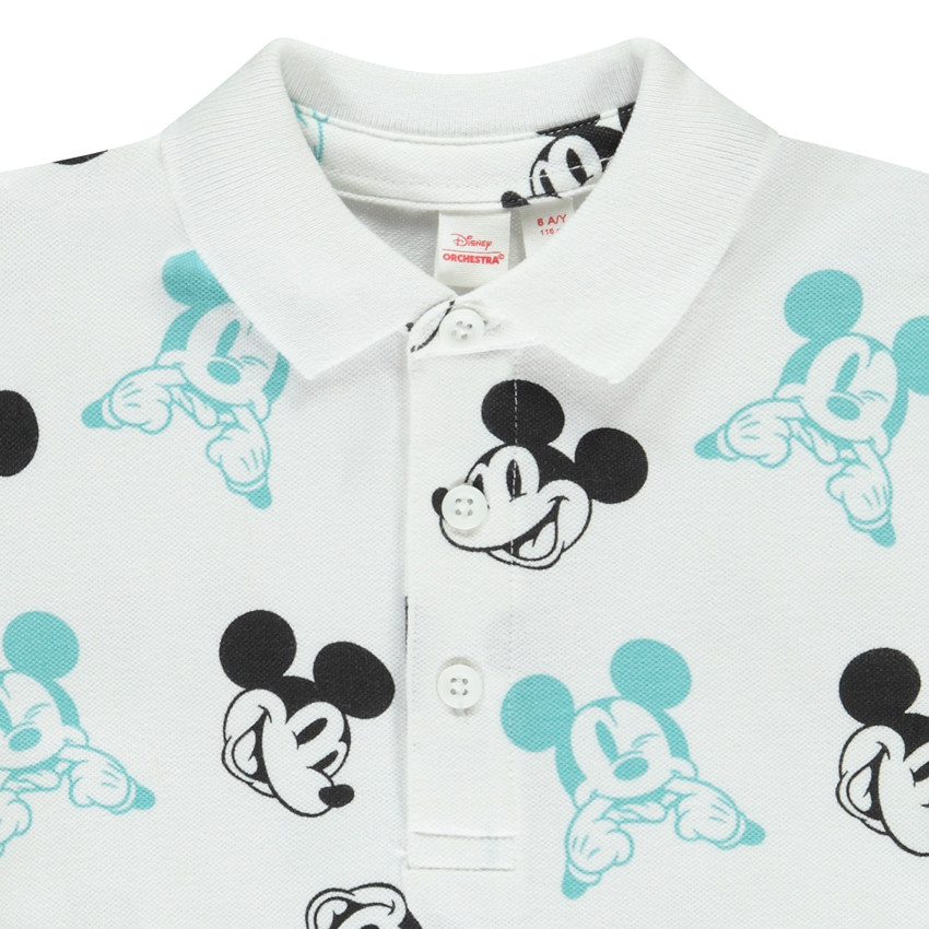 Polo manches courtes fantaisie Mickey Disney pour garçon  