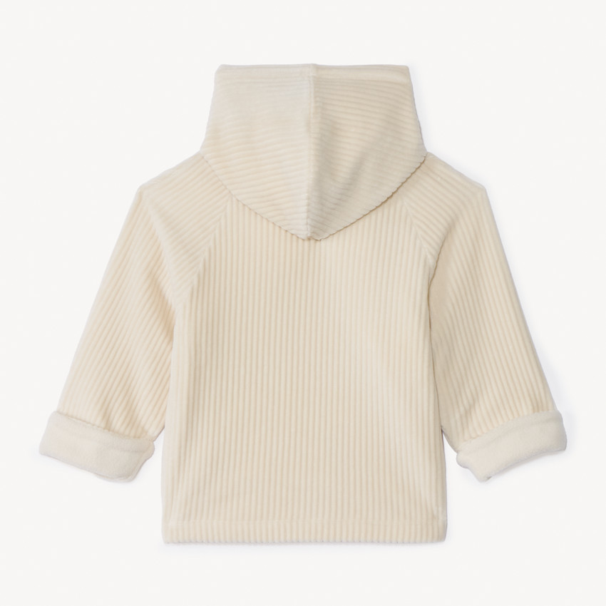 Sweat en velours côtelé avec capuche pour bébé garçon 