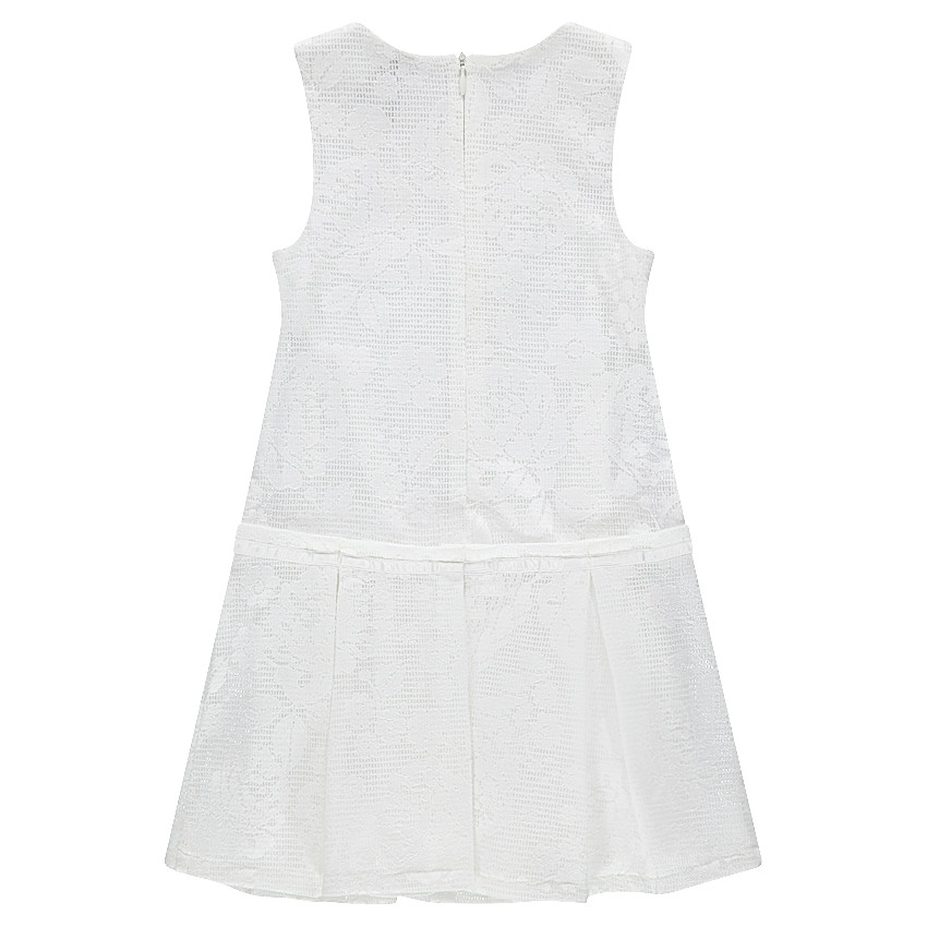 Robe sans manches en dentelle avec zip au dos 
