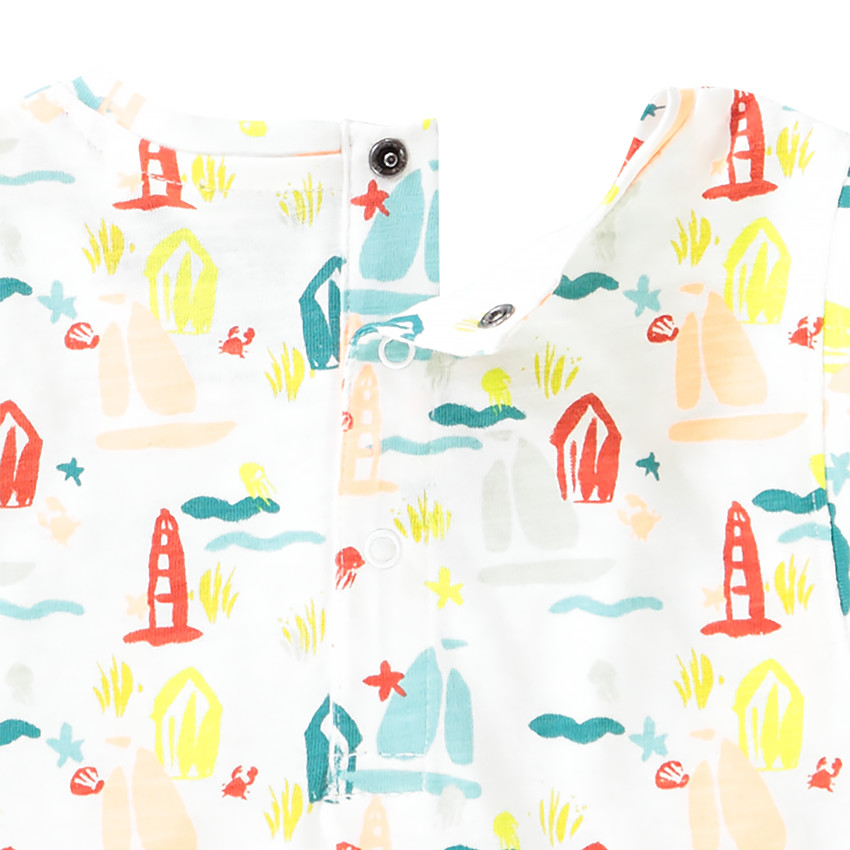 Ensemble de plage débardeur imprimé + bermuda pour bébé garçon 