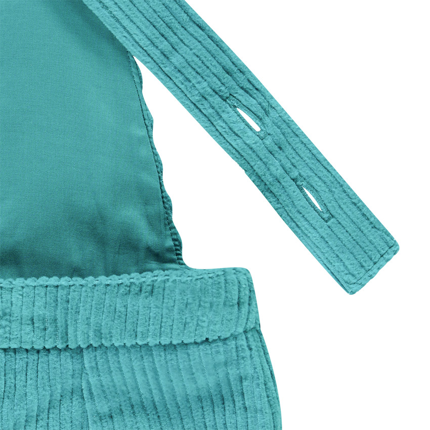 Salopette courte en velours côtelé pour enfant fille 