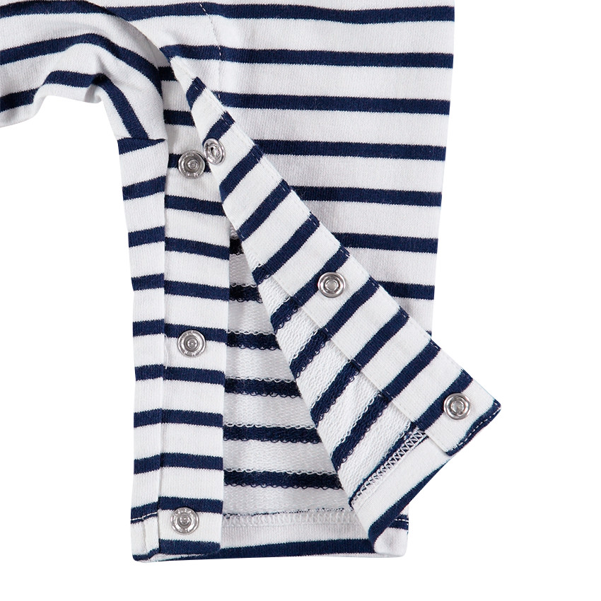 Combinaison en molleton léger avec rayures et détails printés 