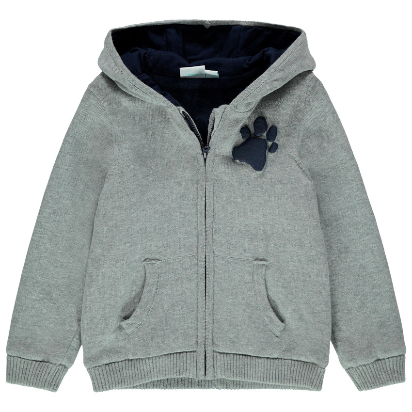 Gilet en molleton à capuche print empreinte et Simba Disney au dos 