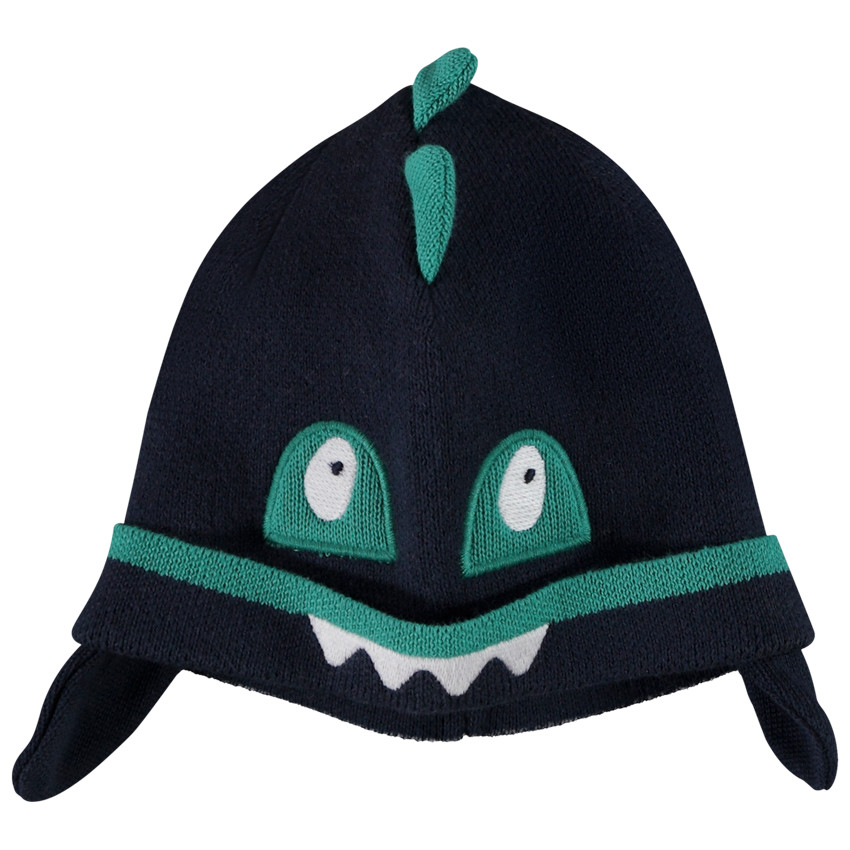 Bonnet ludique avec broderie crocodile pour bébé garçon